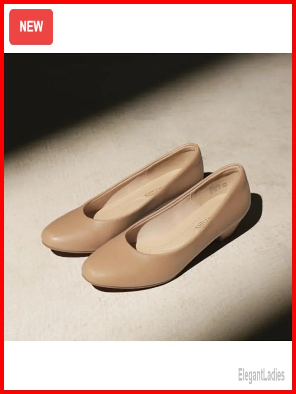 Padded Latex Footbed Chunky Heel Pump Shoes Almond Toe Block Heel